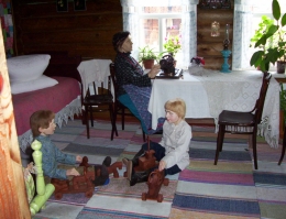 Дом бабушки писателя в д. Овсянка.