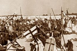 Кадр из фильма 1938 года &laquo;Александр Невский&raquo;. 