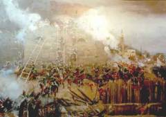 Штурм Измаила на основе натурной зарисовки (Гравюра С. Шифляра)